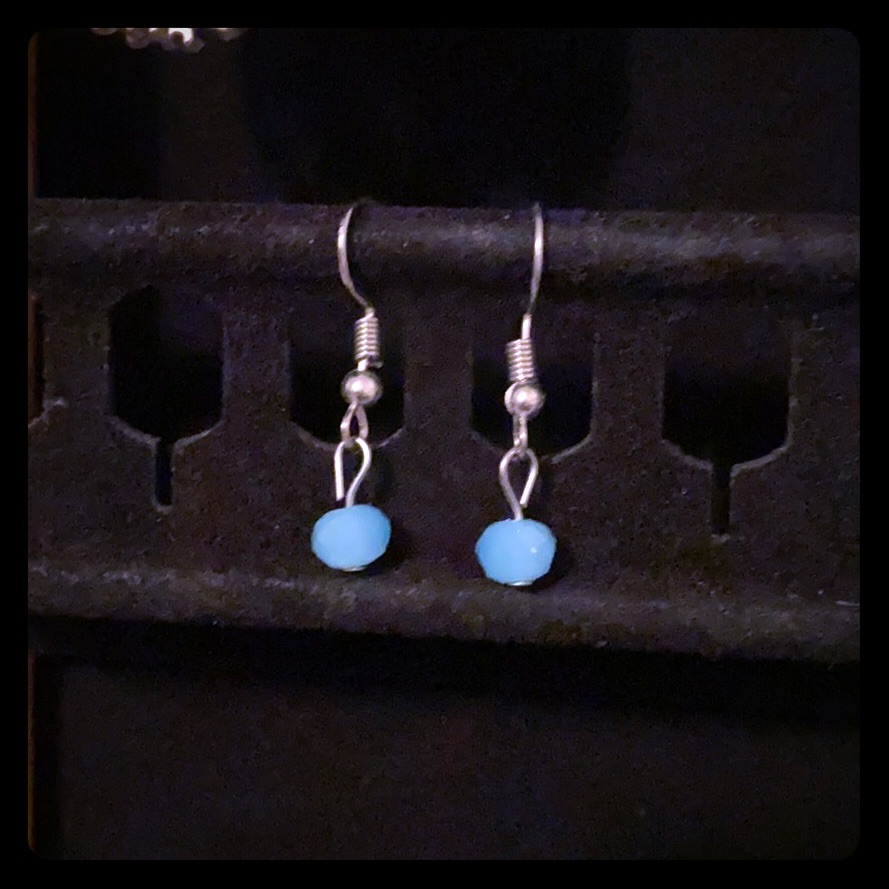 Tiny Blue Earrings